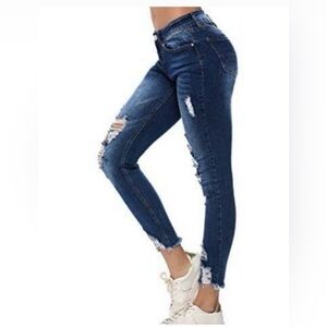 EUC Resfeber Las Angeles Boyfriend Skinny Jeans Raw Hem Size 8 Grunge Streetware